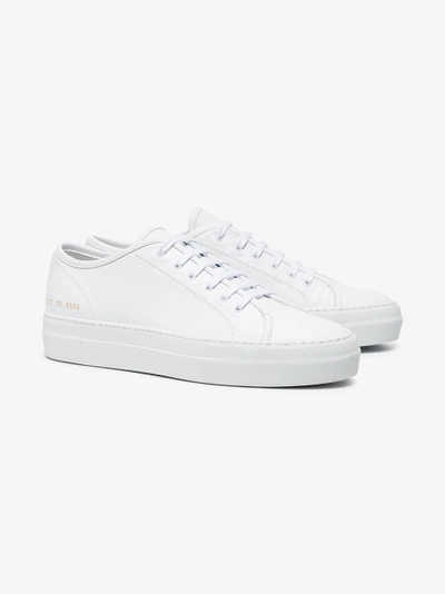 Shop Common Projects White Tournament Low Super Sneakers