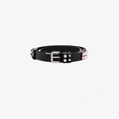 Shop Prada Black Multi Stud Leather Belt