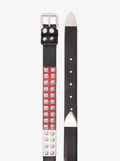 Shop Prada Black Multi Stud Leather Belt