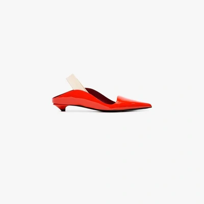 Shop Proenza Schouler Slingback Wave Pumps In Red