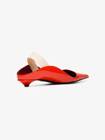 Shop Proenza Schouler Slingback Wave Pumps In Red