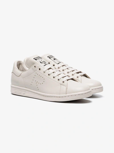 Shop Adidas Originals Adidas By Raf Simons Grey Stan Smith Leather Sneakers