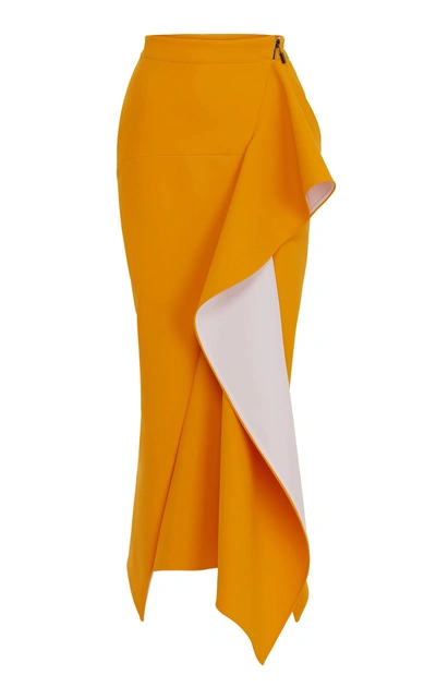 Maticevski Paragon Ruffle Skirt In Orange | ModeSens