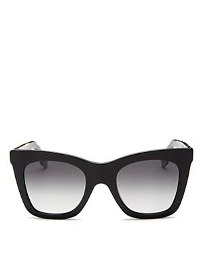 Shop Marc Jacobs Women's Square Sunglasses, 50mm In Black/dark Gray