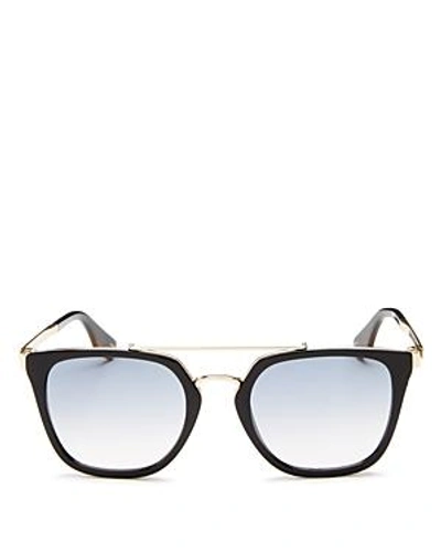 Shop Marc Jacobs Women's Brow Bar Square Sunglasses, 50mm In Black/gray Blue
