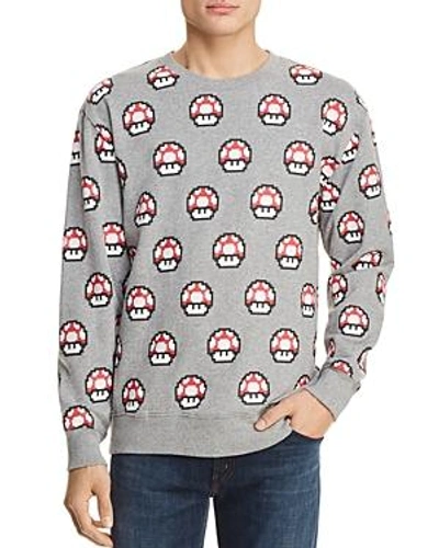 Shop Barney Cools X Nintendo Toad Crewneck Sweatshirt - 100% Exclusive In Grey Melange