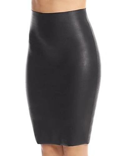 Commando Perfect Faux Leather Pencil Skirt In Black