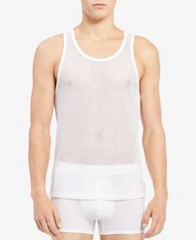 Shop Calvin Klein Men's Mesh Tank Top In White
