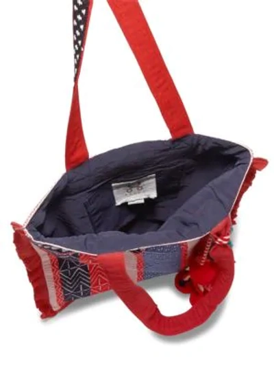 Shop Figue Baja Canvas Tote In Red Multi