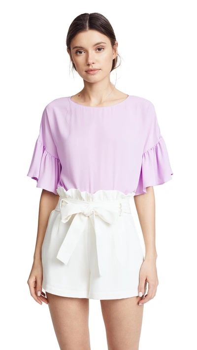 Shop Amanda Uprichard Fairview Top In Electric Lilac