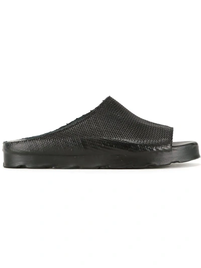 Shop Oxs Rubber Soul Woven Slidder Sandals In Black