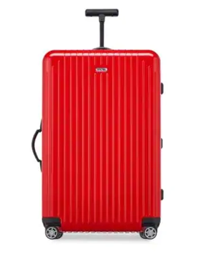 Shop Rimowa Multi-wheel Roller Suitcase In Guards Red
