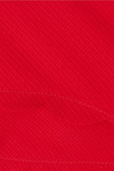 Shop Marysia Antibes Scalloped Bikini Briefs In Red