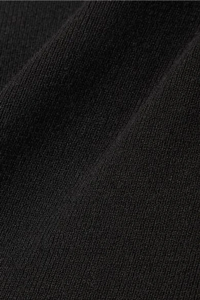 Shop Dion Lee One-shoulder Ribbed Stretch-knit Top In Black