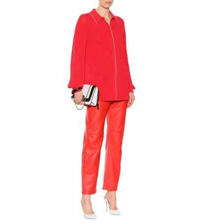 Shop Ferragamo Knitted Shirt In Red
