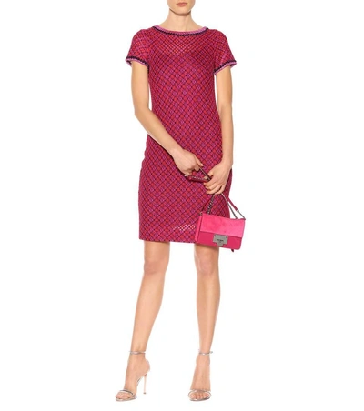 Shop Missoni Jacquard-knit Dress In Pink