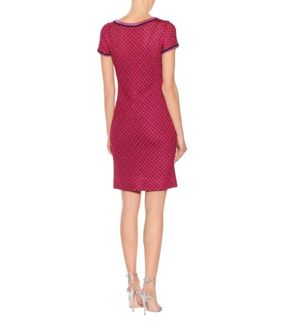 Shop Missoni Jacquard-knit Dress In Pink