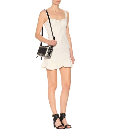 Shop Isabel Marant Jayne Cotton-blend Minidress In White