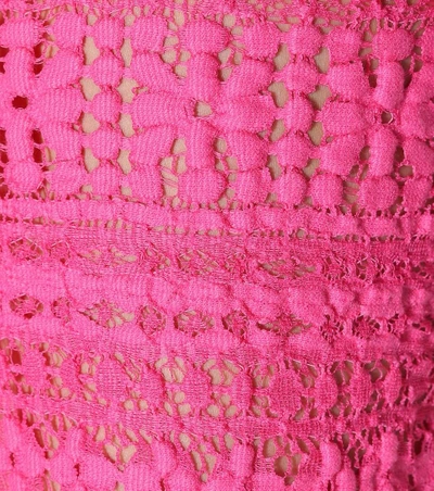 Shop Isabel Marant Youri Crochet Midi Dress In Pink