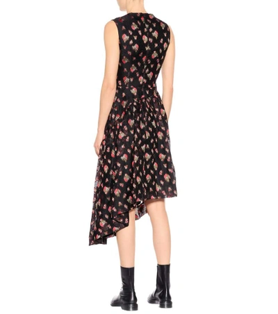 Shop Simone Rocha Organza Fil Coupé Midi Dress In Black