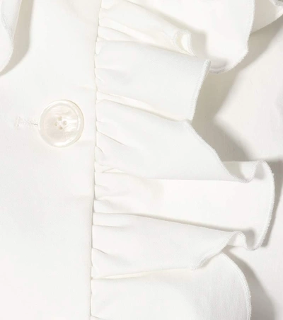 Shop Simone Rocha Stretch Cotton Jacket In White