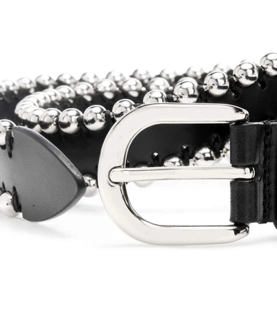 Shop Isabel Marant Embellished Leather Belt In Black