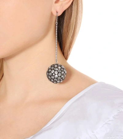 Shop Isabel Marant Crystal-embellished Earrings In Silver