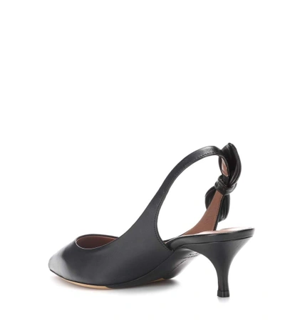 Shop Tabitha Simmons Rise Leather Slingback Pumps In Black