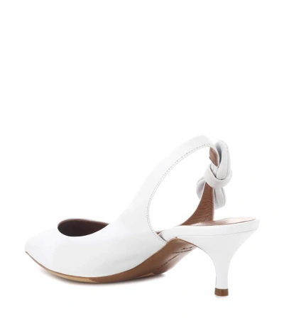 Shop Tabitha Simmons Rise Leather Slingback Pumps In White