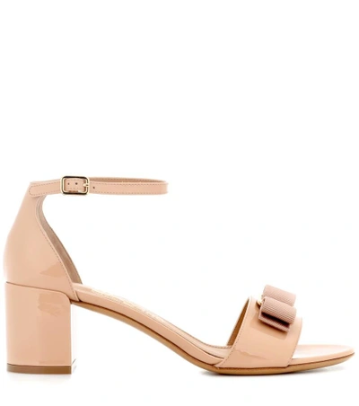Shop Ferragamo Gavina Patent Leather Sandals In Female