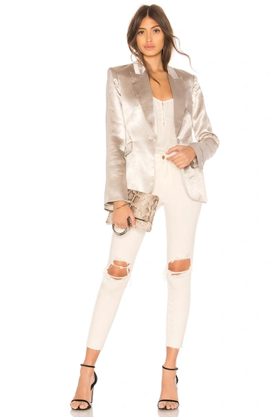 Shop L Agence Margot High Rise Skinny Jean In Vintage White Destructed