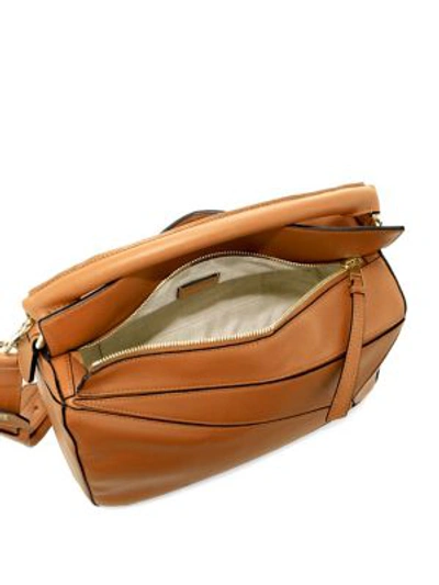 Shop Loewe Puzzle Medium Leather Shoulder Bag In Primary Red