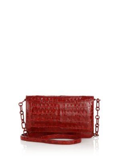 Shop Nancy Gonzalez Wallet-on-a-chain Crossbody Bag In Red