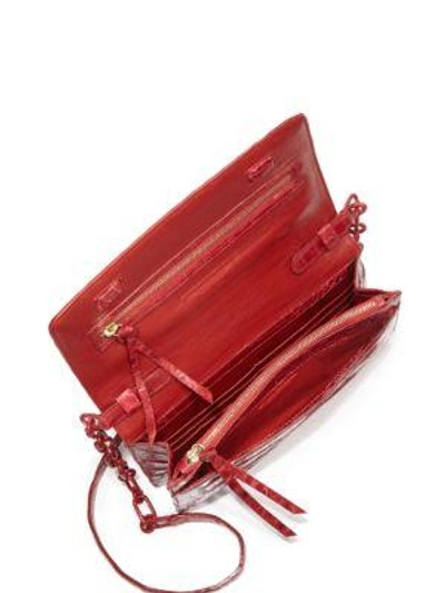 Shop Nancy Gonzalez Wallet-on-a-chain Crossbody Bag In Red