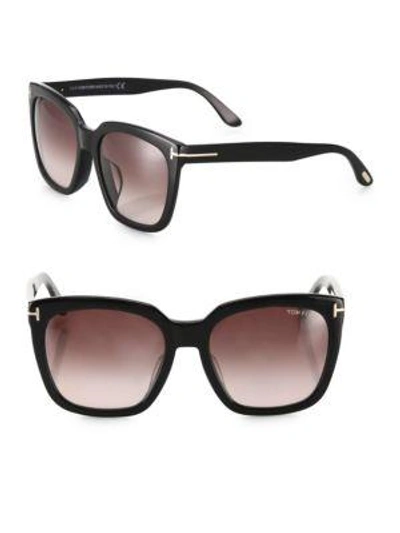 Shop Tom Ford Amarra 55mm Square Sunglasses In Black