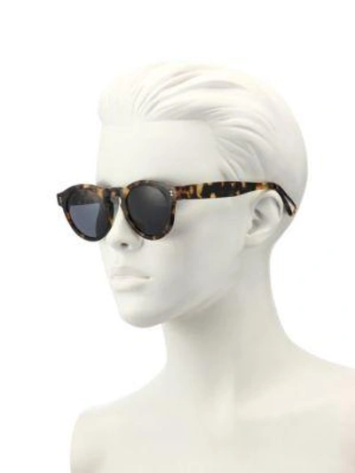 Shop Illesteva Leonard 48mm Classic Round Sunglasses In Tortoise