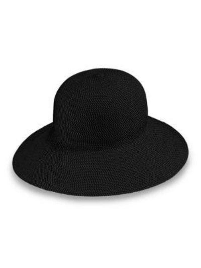 Shop Eric Javits Straw Floppy Hat In Black