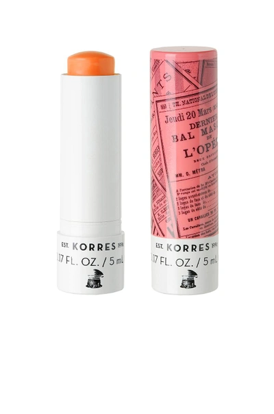 Shop Korres Mandarin Lip Butter Stick In Peach.