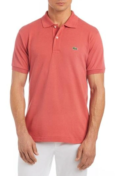 Shop Lacoste Slim Fit Pique Polo In Sierra Red