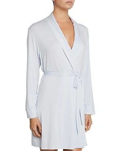 Shop Eberjey Gisele Robe In Water Blue/white