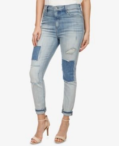 Shop Lucky Brand Patched Skinny Jeans In Homemade
