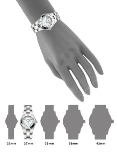 Shop Baume & Mercier Linea Interchangeable Stainless Steel Bracelet Watch In Silver