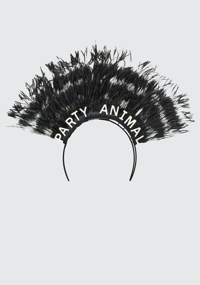 Shop Alexander Wang Stephen Jones X Aw Party Animal Headband In Black