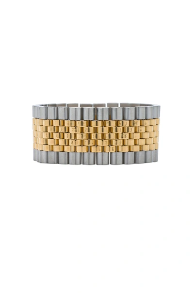 Shop Alexander Wang Watch Strap Bracelet In Metallic