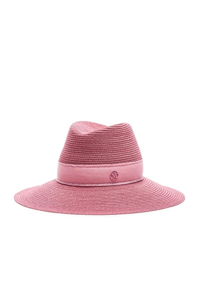 Shop Maison Michel Kate Hat In Pink