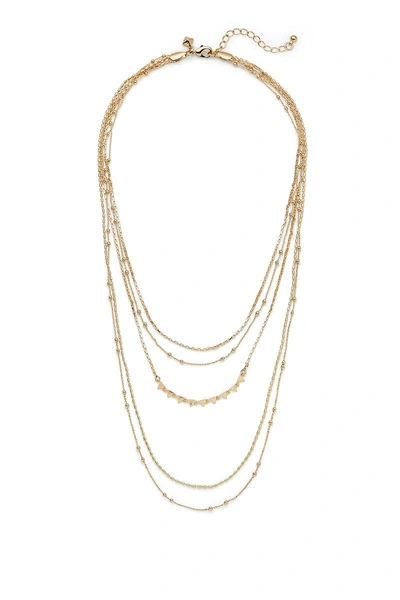 Shop Rebecca Minkoff Ellie Triangle Layers Necklace In Gold