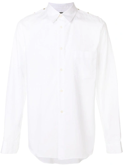 Black Comme Des Garçons Stud Shoulder Shirt