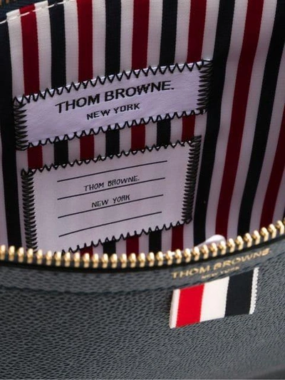 Shop Thom Browne Zipped Clutch Bag - Blue
