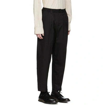 Shop Marni Black Cropped Trousers In 0065s
