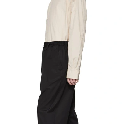 Shop Marni Black Cropped Trousers In 0065s